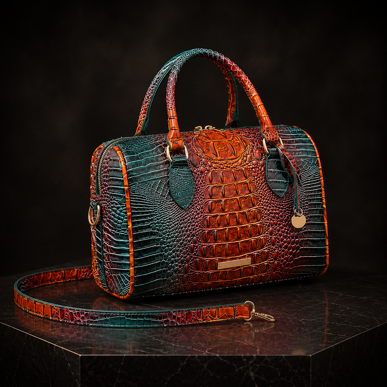 Handmade Crocodile Leather Hand Bag