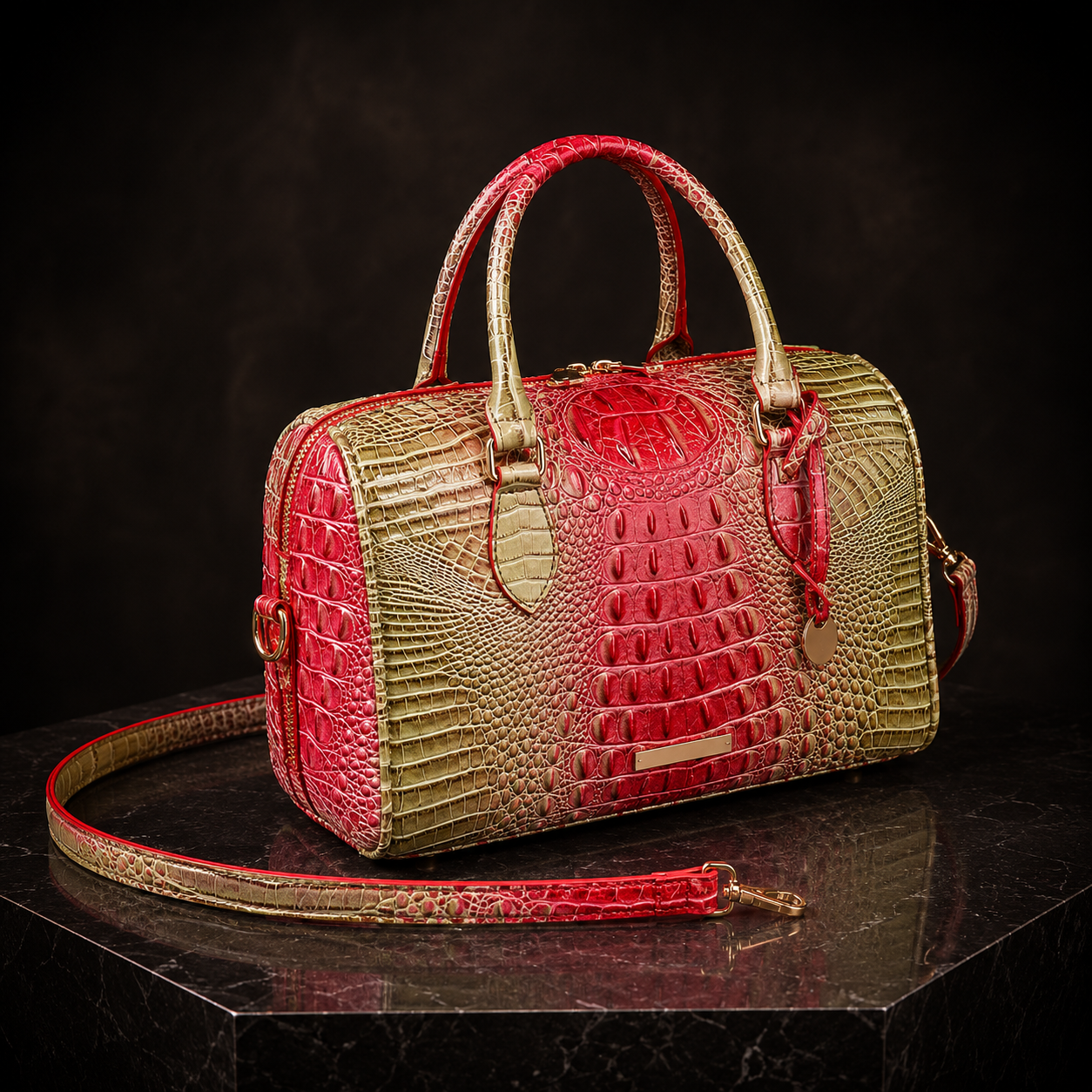 Handmade Crocodile Leather Hand Bag