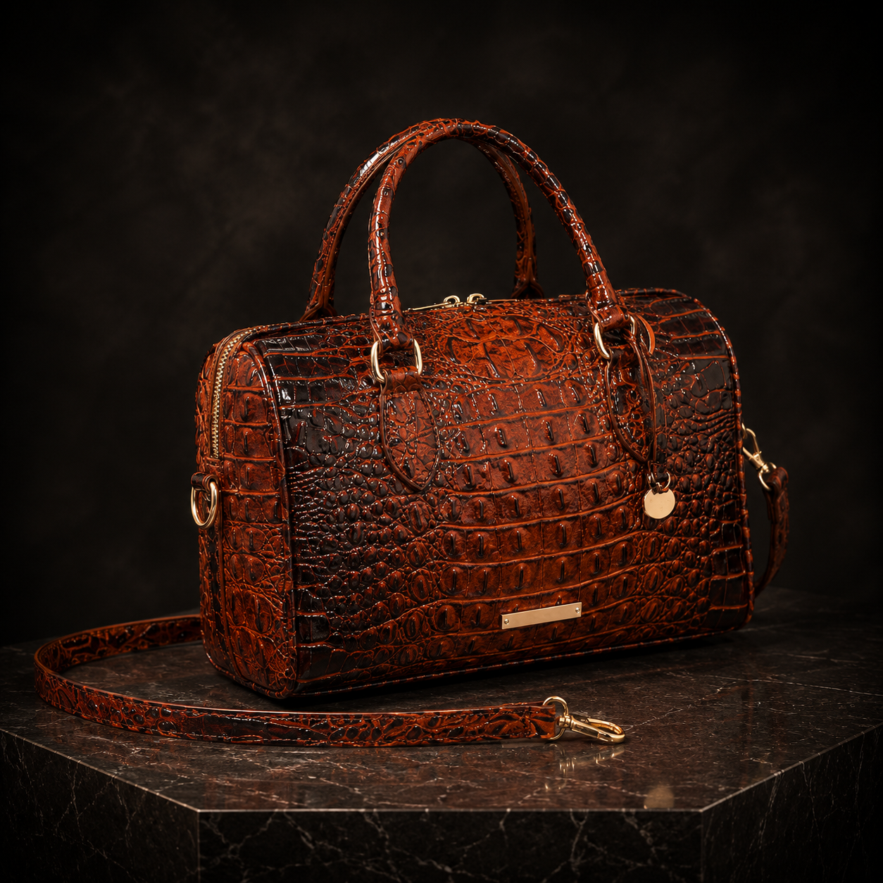 Handmade Crocodile Leather Hand Bag